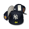 New York Yankees Navy with White Logo and Special Side Patch - Fitted Cap — view 1