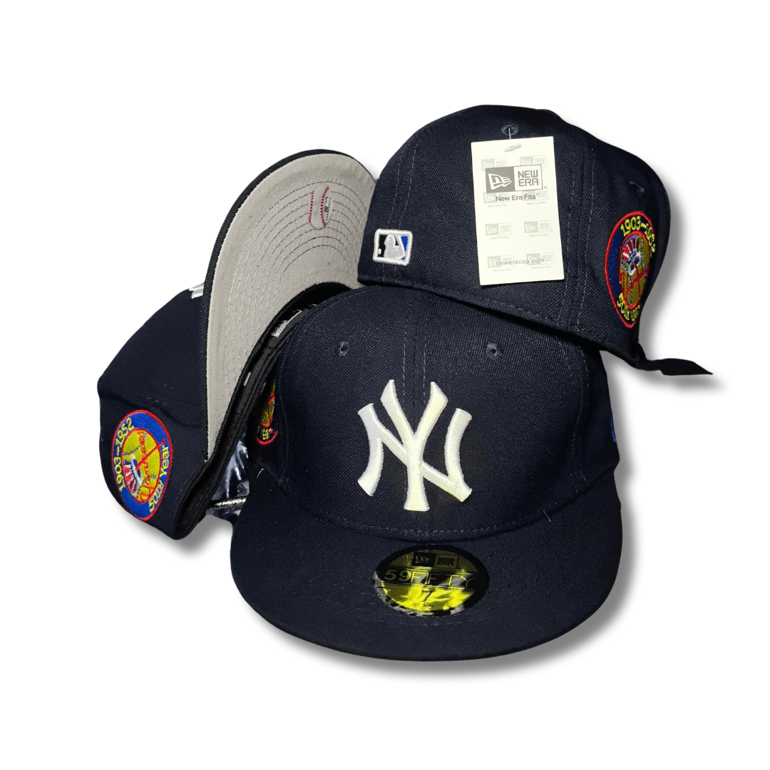 New York Yankees Navy with White Logo and Special Side Patch - Fitted Cap — view 1