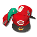 Man's Cincinnati Reds Red and Black New Era 59FIFTY - Fitted Cap — view 1