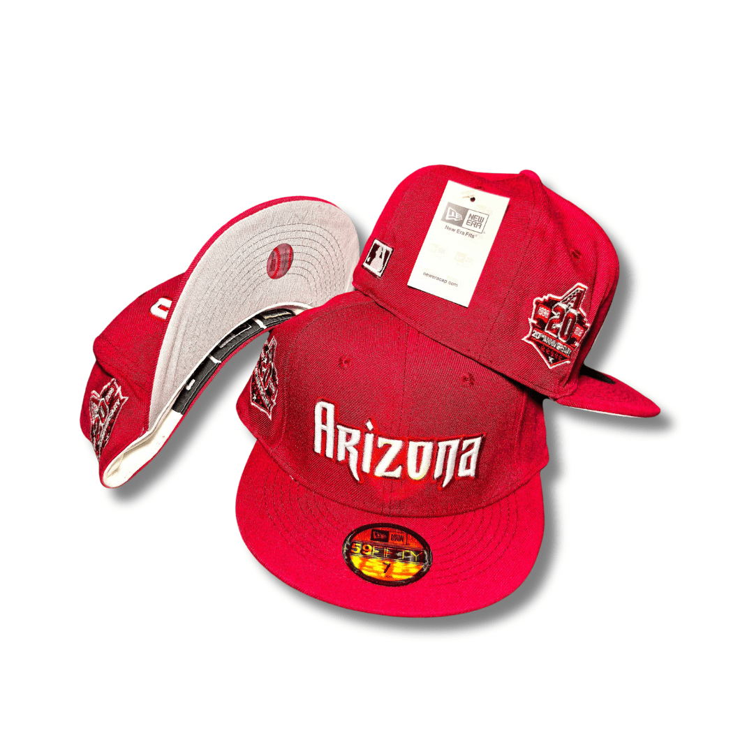 Arizona Diamondbacks Red New Era 59FIFTY 20th Anniversary Patch - Fitted Cap — view 1