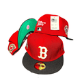 Boston Red Sox Red and Black New Era 59FIFTY Fitted Hat - Fitted Cap — view 1