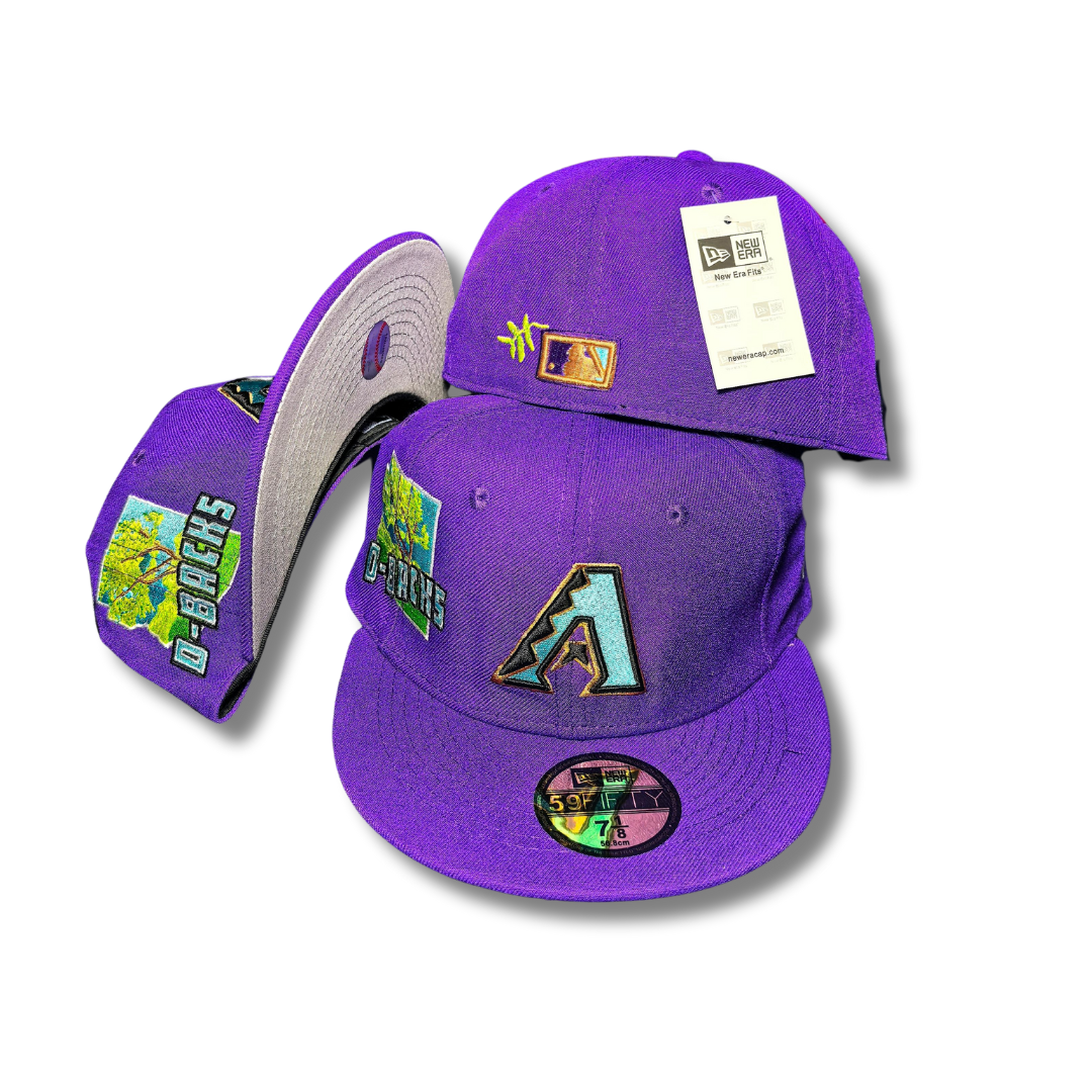 Arizona Diamondbacks Purple New Era 59FIFTY Embroidered Side Patches - Fitted Cap — view 1
