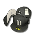 Team Mexico with Iridescent black Logo and Mexican Flag Patch Black – Fitted Cap — view 1