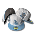 Los Angeles Dodgers 2020 World Series Fitted Hat Light Blue and White - Fitted Cap — view 1