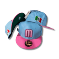 Mexico Baseball Cap Letter M with Embroidered Flag Flat Brim - Snapback Cap — view 1