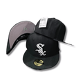 Chicago White Sox 59FIFTY Black with Classic White Logo - Fitted Cap — view 1