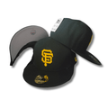 San Francisco Baseball with Embroidered Logo Black and Yellow – Fitted Cap — view 1