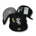 Chicago White Sox World Series Fitted Hat with Logo Black and White – Fitted Cap — view 1