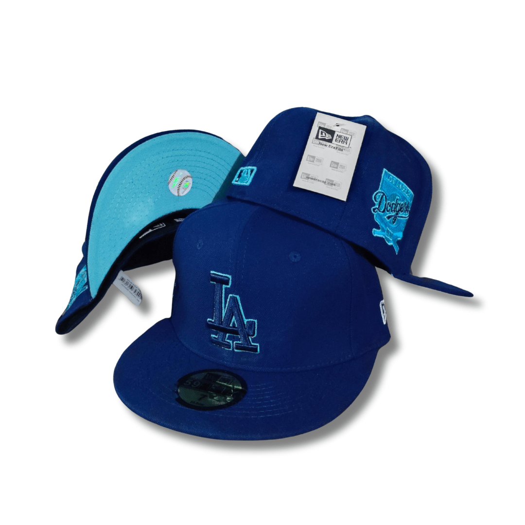 Los Angeles Dodgers 59FIFTY Mens New Era Blue Camo - Fitted Cap — view 1
