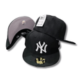 New York Yankees Black with Iconic NY Logo - Fitted Cap — view 1