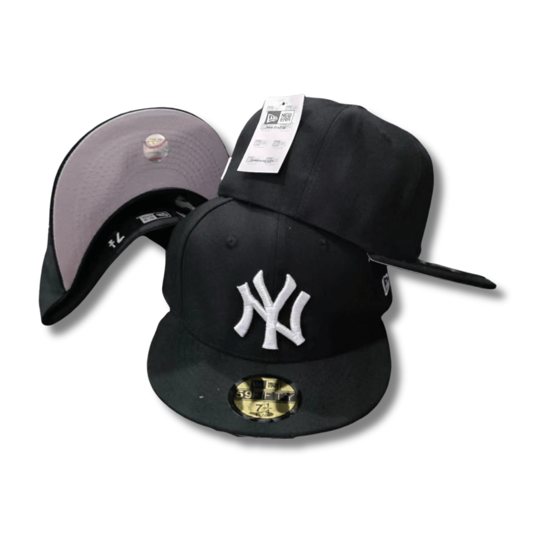 New York Yankees Black with Iconic NY Logo - Fitted Cap — view 1