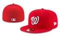 Washington Nationals Fitted Hat – Red with White Logo — view 1