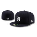 Detroit Tigers MLB Fitted Cap – Navy Blue with White Logo — view 1