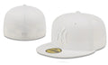 New York Yankees All-White Fitted Cap with Minimalist Logo — view 1