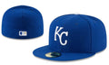 Kansas City Royals Royal Blue Fitted Cap with White Logo — view 1