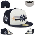 New York Yankees All-Star Game Navy and White Fitted Cap with Gold Star Embellishment — view 1