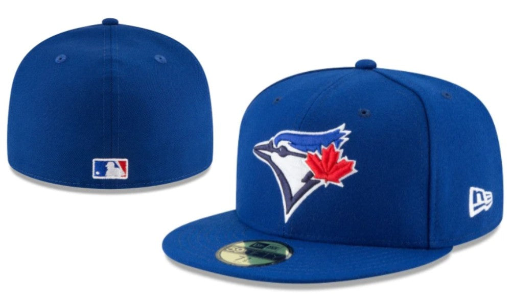 Toronto Blue Jays Royal Blue Fitted Cap with Maple Leaf Logo — view 1