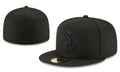 Chicago White Sox All Black New Era Fitted Hat with MLB Logo — view 1