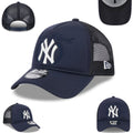 New York Yankees Navy New Era Trucker Hat with Mesh Back — view 1