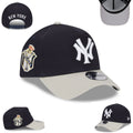 New York Yankees Navy and Gray New Era Adjustable Hat with Championship Patch — view 1