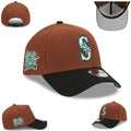 Seattle Mariners Brown and Black New Era Adjustable Hat with 20th Anniversary Patch — view 1