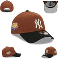 New York Yankees Brown and Black New Era Adjustable Hat with 2009 World Series Patch — view 1