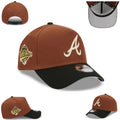 Atlanta Braves Brown and Black New Era Adjustable Hat with 1995 World Series Patch — view 1