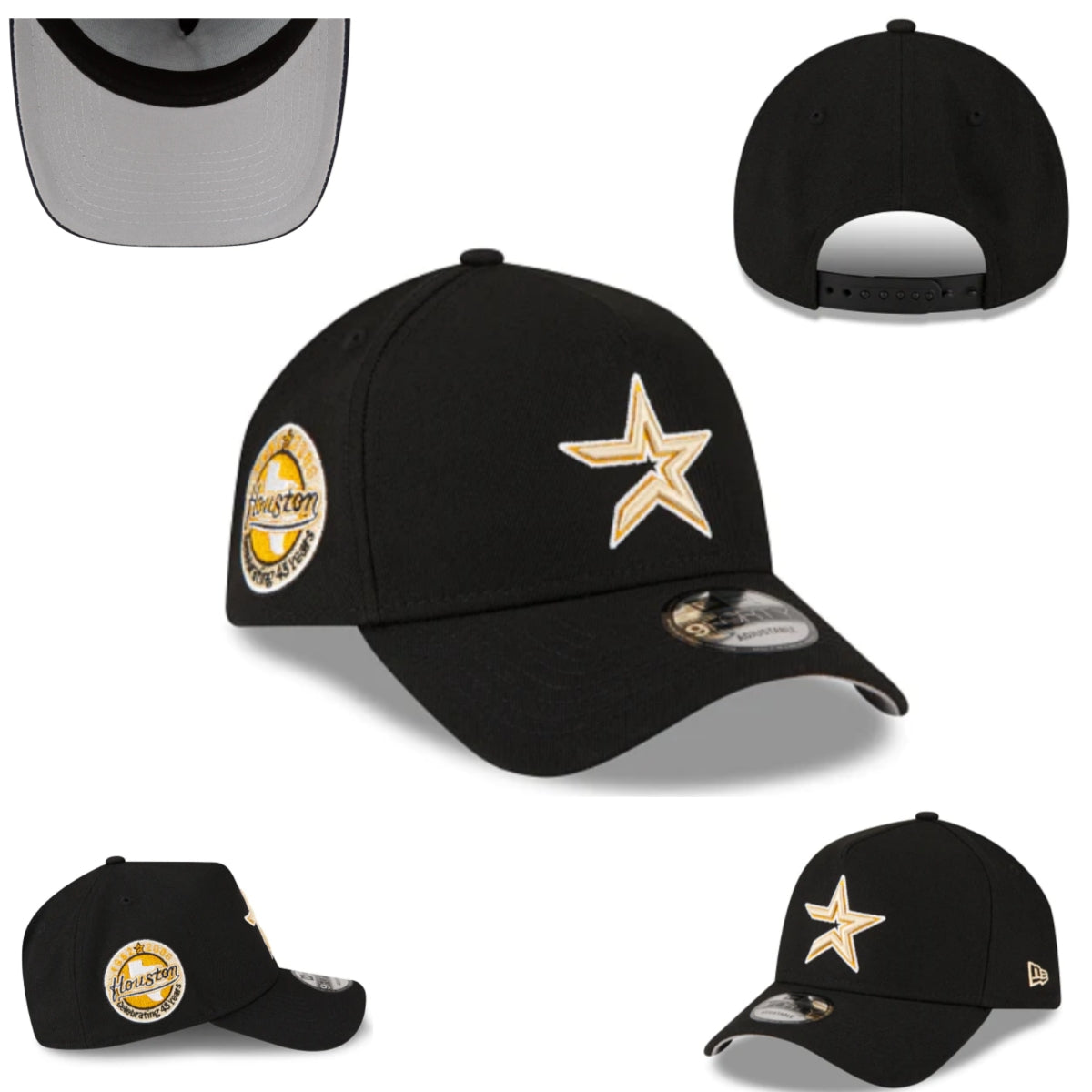 Houston Astros Black 45th Anniversary Snapback Hat — view 1
