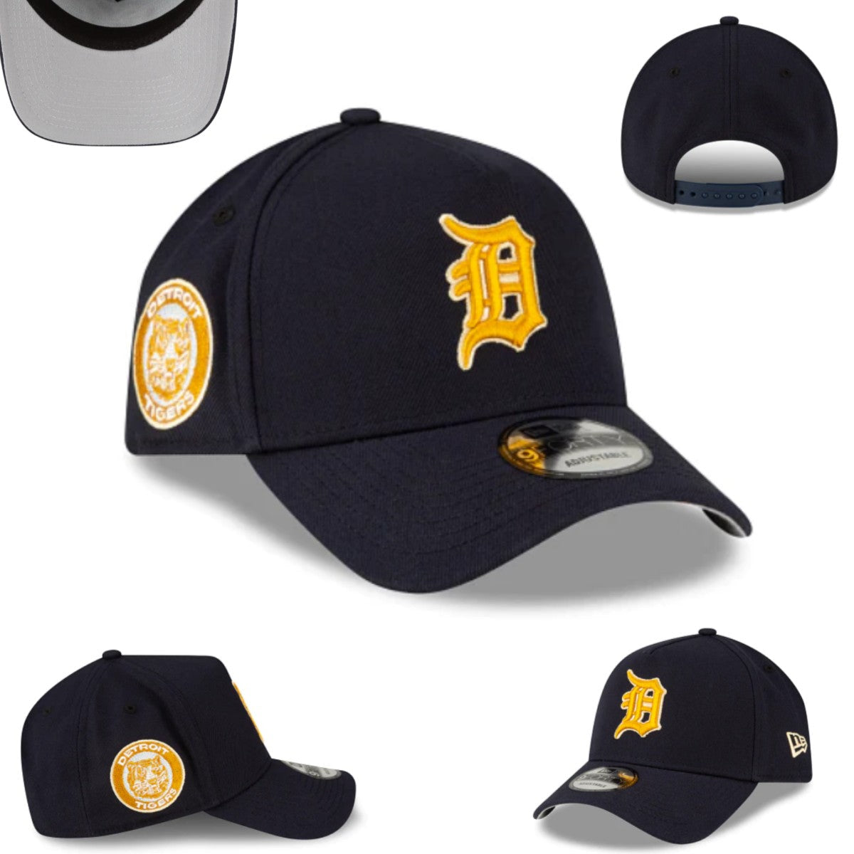 Detroit Tigers 39THIRTY Stretch Fit Cap with Embroidered Logo – Navy Blue — view 1