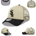 Chicago White Sox Trucker Cap with Mesh Back – Beige and Black — view 1