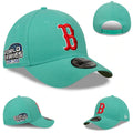 Teal Snapback Cap with Red Boston Logo and World Series Patch — view 1