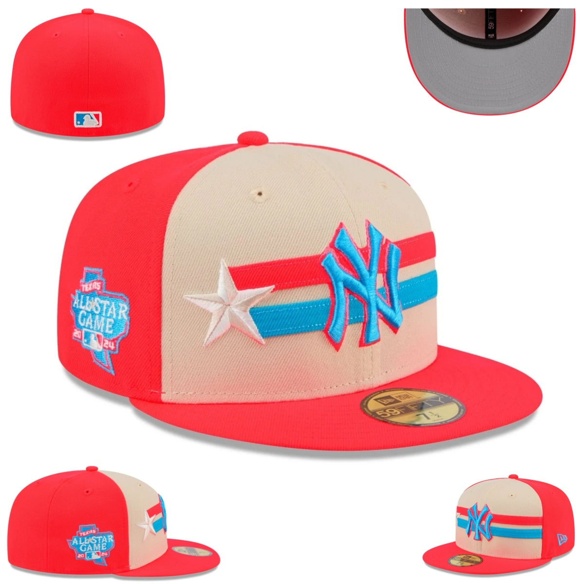 New York Yankees 2024 All-Star Game Cap – Red and Beige — view 1