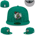 Boston Celtics Green Fitted Cap – Embroidered Logo and Text Design — view 1
