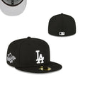 Los Angeles Dodgers Black Fitted Cap – World Series Patch — view 1