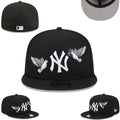 New York Yankees Black Fitted Cap with Embroidered Dove Details — view 1