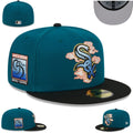 Chicago White Sox Teal and Black 50th Anniversary Fitted Cap — view 1