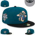 New York Yankees Teal and Black World Series Edition Fitted Cap — view 1