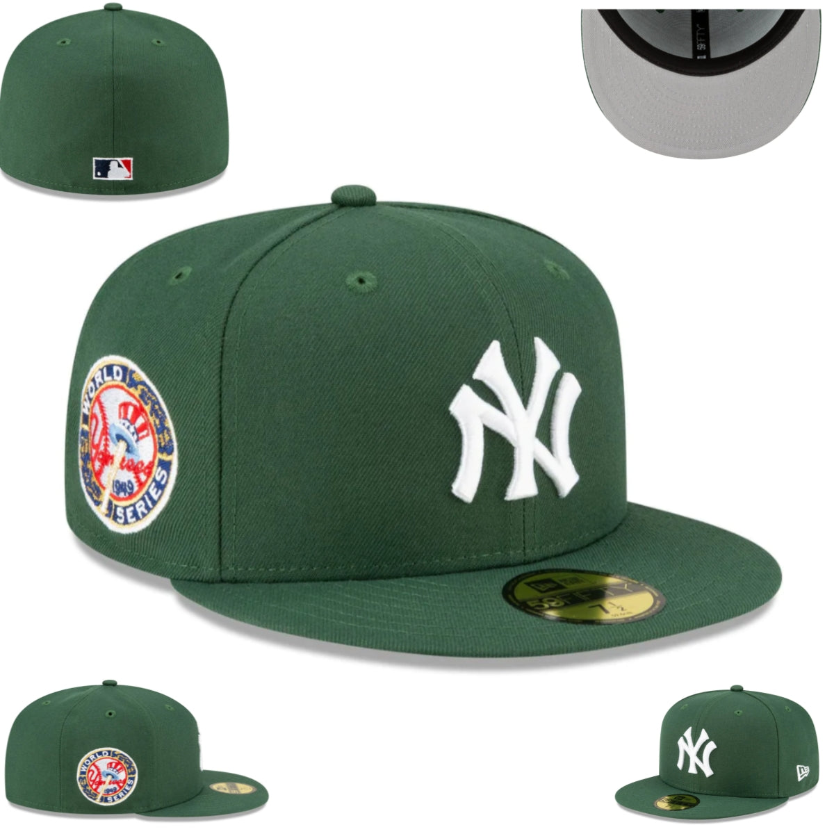 New York Yankees Green World Series Fitted Cap — view 1