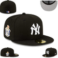 New York Yankees Black Fitted Hat with Side Crest Embroidery — view 1