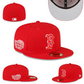 Boston Red Sox World Series Fitted Hat – Bright Red with Championship Patch — view 1