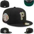Pittsburgh Pirates Black Fitted Hat with Three Rivers Stadium 2000 Side Patch — view 1