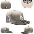 Gray Los Angeles Dodgers Hat with Side Patch Logo — view 1
