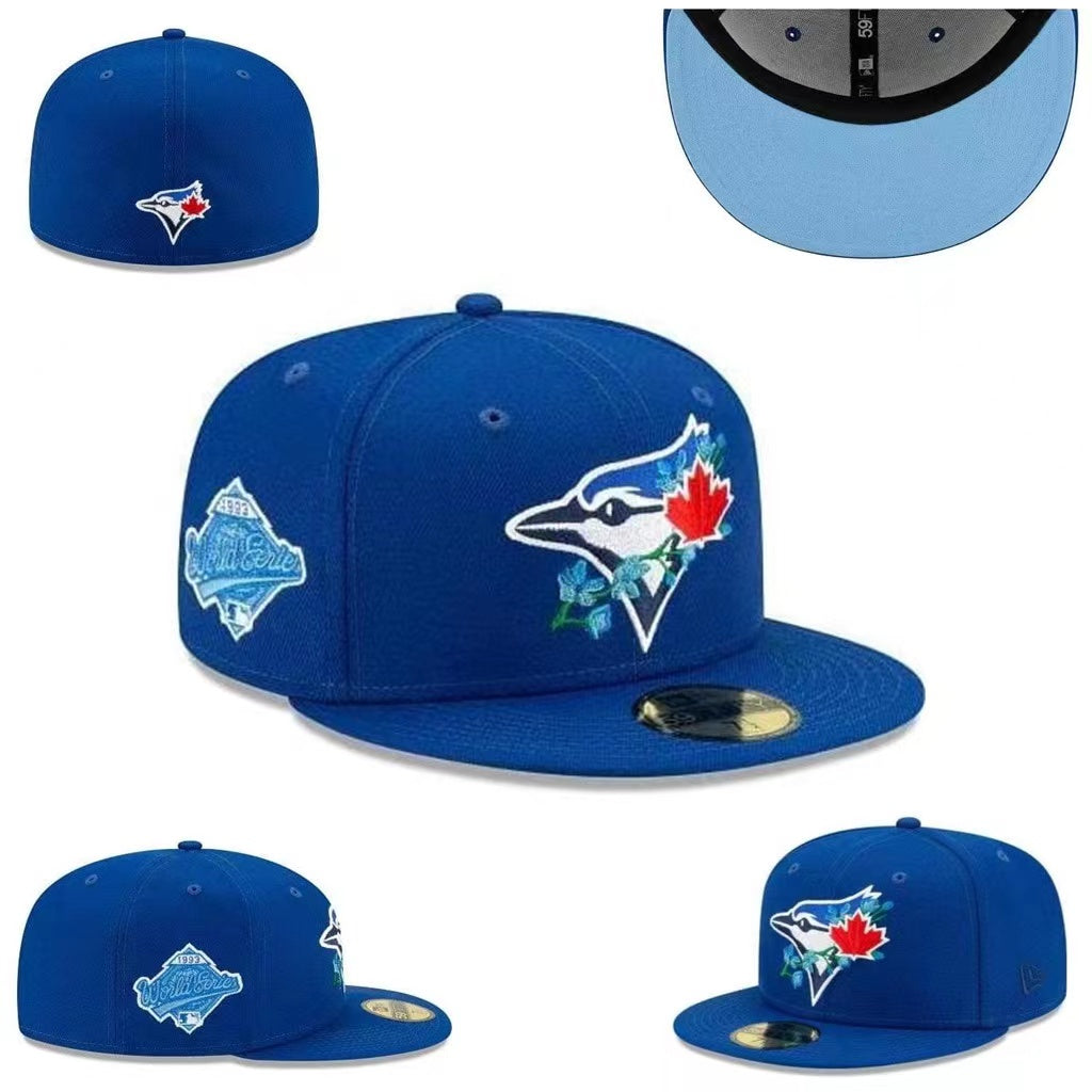 Toronto Blue Jays Royal Blue Floral Edition Hat with Side Patch — view 1