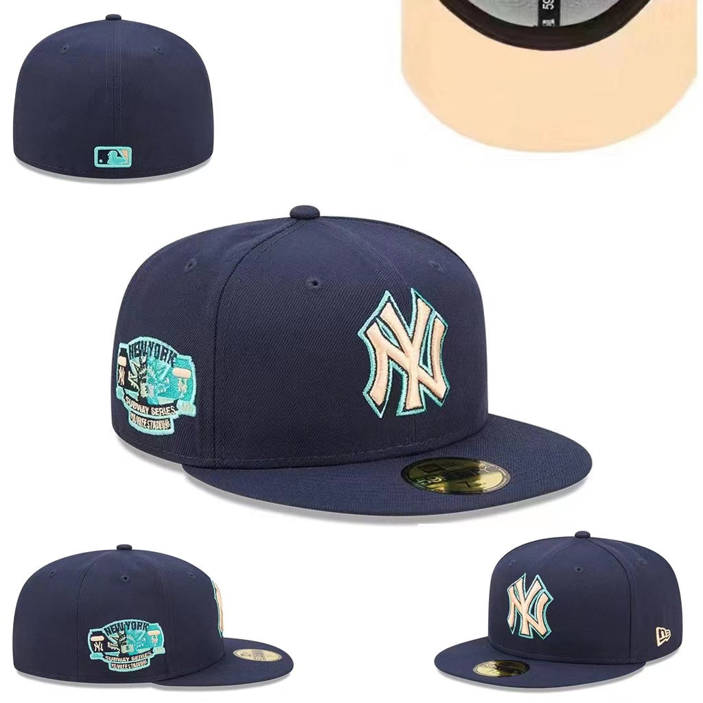 New York Yankees Navy Blue Championship Series Fitted Hat — view 1