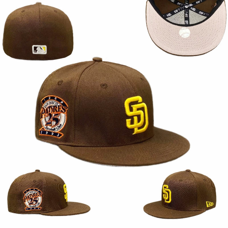San Diego Padres 25th Anniversary Commemorative Hat with Tan Undervisor – Brown — view 1