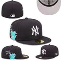 New York Yankees Fitted Hat with Statue of Liberty Embroidery – Black — view 1