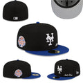 New York Mets Hat, 1986 World Series Cap, Blue and Off-White Fitted Hat, Red Underbrim Hat, MLB Collectible Hat — view 1