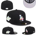 New York Yankees Black Iridescent Logo World Series Fitted Hat — view 1