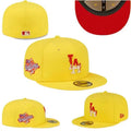 Los Angeles Dodgers World Series 59FIFTY Fitted Hat – Vibrant Yellow with Red Underbill — view 1
