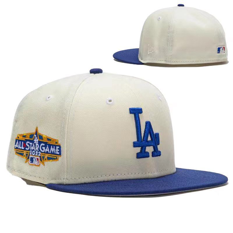 Los Angeles Dodgers 2022 All-Star Game 59FIFTY Fitted Hat – Cream and Blue with Exclusive Patch — view 1